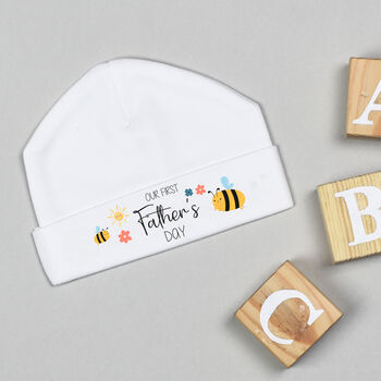Personalised Our First Father's Day Babygrow / Baby Bodysuit Bee, 6 of 8