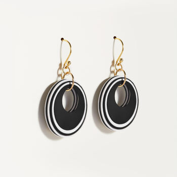 Black And White Circular Earrings, 3 of 6