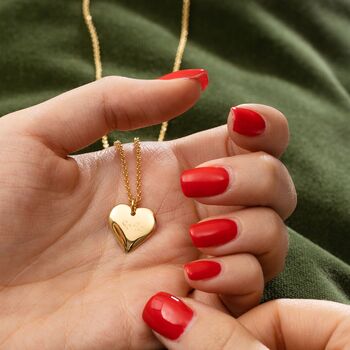 Engraved Gold Plated Medium Heart Charm, 5 of 7
