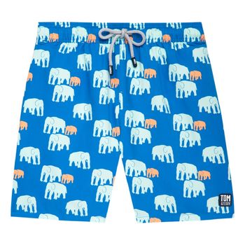 Father And Son Matching Blue Elephants Swim Shorts By Tom and Teddy ...