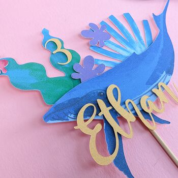 3D Blue Whale Under The Sea Cake Topper, 8 of 9