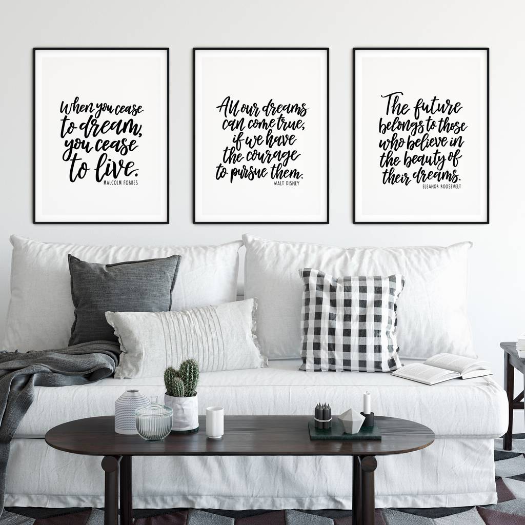 Dream Calligraphy Print Collection By Izzy & Pop | notonthehighstreet.com