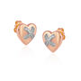 Heart X Sterling Silver Stud Earring, thumbnail 3 of 3