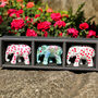 ‘With Love’ Elephant Gift Set Three X 7cm Elephants, thumbnail 4 of 9