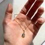 Carved Herkimer Diamond Vintage Chain Necklace, thumbnail 6 of 10