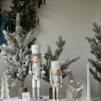 Pair Of Silver Christmas Nutcrackers, 2 of 2