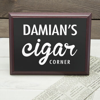 Personalised Classic Cigar Corner Plaque, 2 of 4