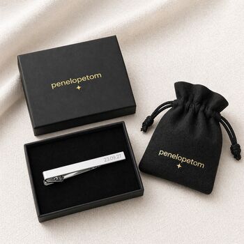 Personalised Luxury Tie Clip In Silver Or Gold, 6 of 8