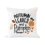 Autumn Leaves And Pumpkin Please Cushion, thumbnail 6 of 6