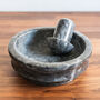 Marble Flat Pestle And Mortar. Two Sizes Available, thumbnail 1 of 5