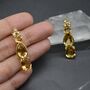 Pearl, Citrine Teardrop Gold Earrings, thumbnail 8 of 8