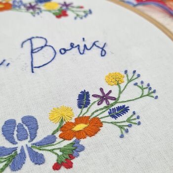 Personalised Floral Embroidery Kit, 4 of 4