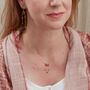 Pink Tourmaline Diamond Slice Pendant Necklace, thumbnail 3 of 9