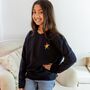 Navy Kids Embroidered Star Sweatshirt, thumbnail 3 of 4