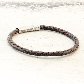 Mens Personalised Leather Bracelet, 7 of 9