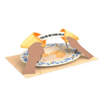 Un Fortunate Cookie 3D Pop Up Funny Birthday Wish Card, 2 of 8