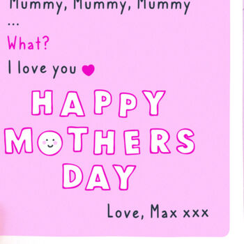 Personalised Mummy Funny Mother's Day Card, 3 of 5