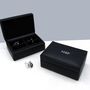 Personalised Leather Foil Embossed Initial Cufflink Box, thumbnail 1 of 5