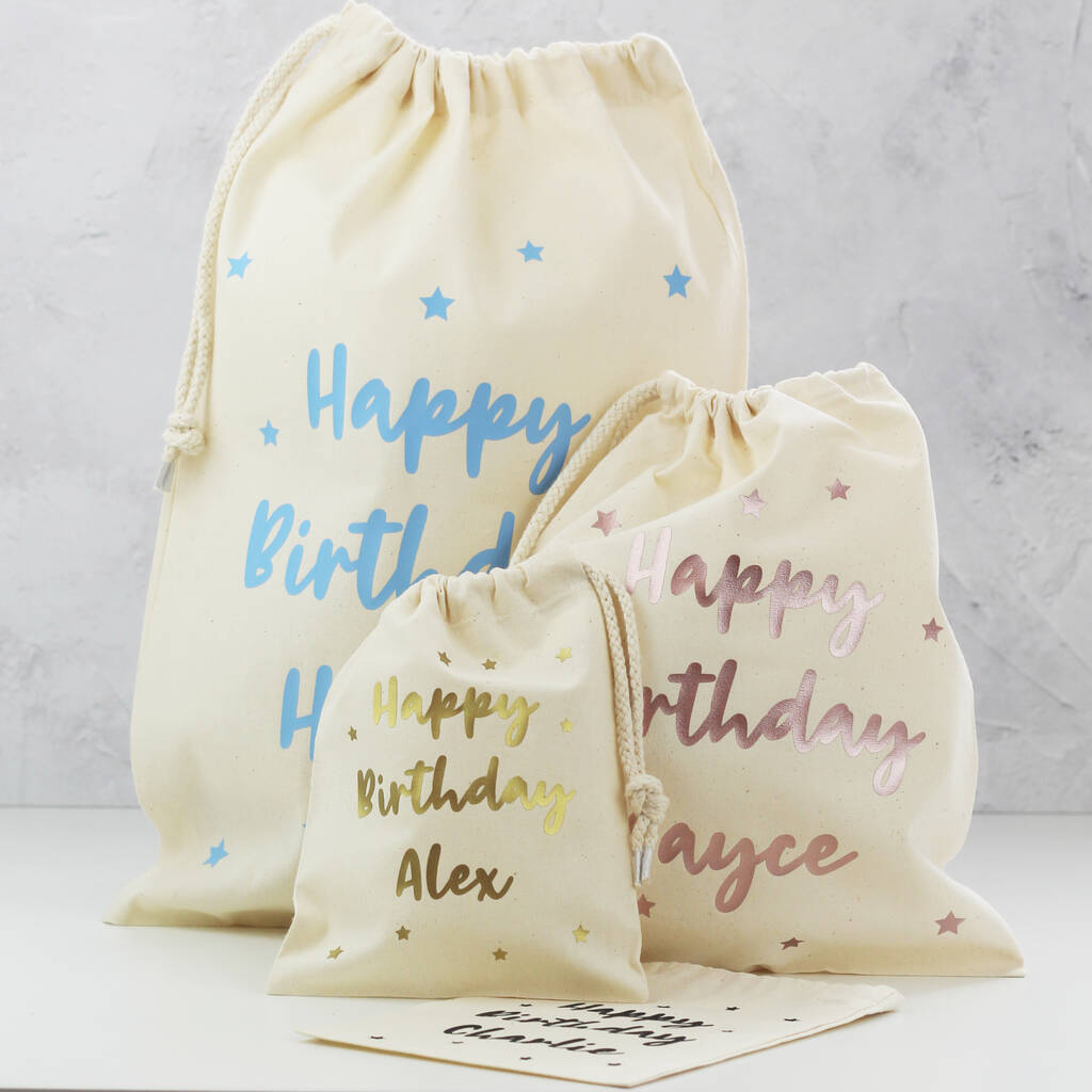 Happy Birthday Personalised Gift Bags By Oat Bespoke