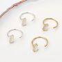 Gold Plated Or Silver Moonstone Pull Through Earrings, thumbnail 1 of 5