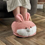 Microwavable Rabbit Foot Warmer Cozy Heated Slippers For Kids And Adults, thumbnail 1 of 3