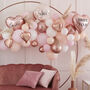 Pink, White And Rose Gold Hen Party Balloon Arch Kit, thumbnail 1 of 2