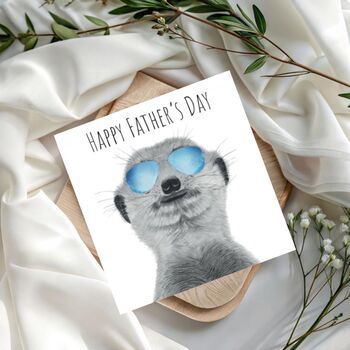 Fun Father's Day Meerkat Greeting Card, 6 of 6