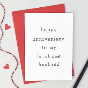 Husband Or Wife Anniversary Card By The Two Wagtails