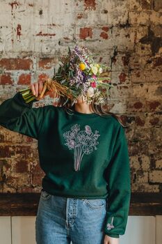 Embroidered Big Bunch Of Flowers Sweater, 5 of 6