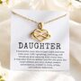 Daughter Heart Infinity Necklace Gift, thumbnail 1 of 12