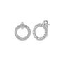 Sterling Silver Zirconia Circle Earring, thumbnail 7 of 7