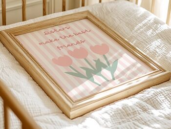 Personalised Sister Floral Print Set For Girls Bedroom, 2 of 5