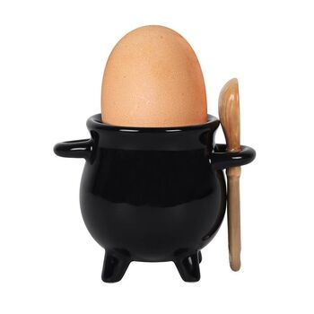 Cauldron Egg Cup With Broom Spoon, 3 of 4