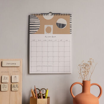 2024 Illustrated Patterned Wall Calendar, 6 of 12