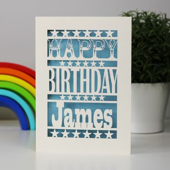 Personalised Happy Birthday Papercut Card, 3 of 9