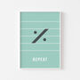 Repeat Note Print | Music Theory Poster, thumbnail 6 of 10
