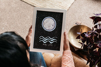 'Make Waves' Moon A4 Print, 2 of 2