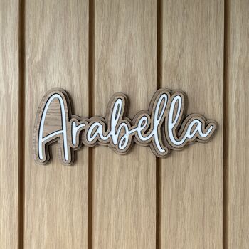 Personalised Wooden Name Sign, 3 of 4