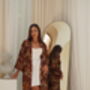 Maroon Unisex Batik Silk Blend Kimono Robe Jacket, thumbnail 5 of 7