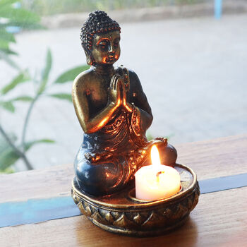 Buddha Candle Holder Red Medium, 4 of 9