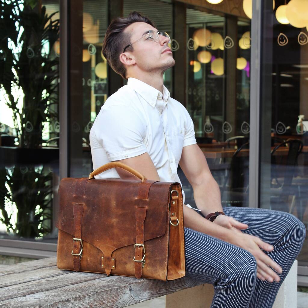 Personalised Handmade Shoulder Bag For Men Gift For Him, 1 of 12