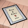 Personalised Couples Name And Year Print, thumbnail 1 of 8