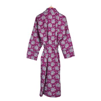 Lightweight Men's Dressing Gown Gatsby Paisley Wine, 4 of 4