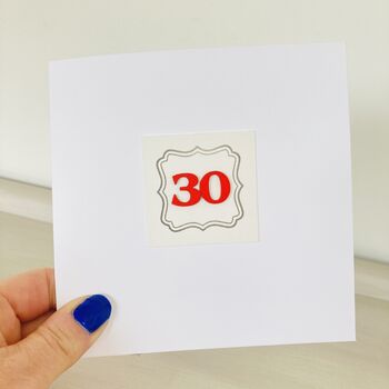 30th Handmade Card, 3 of 3