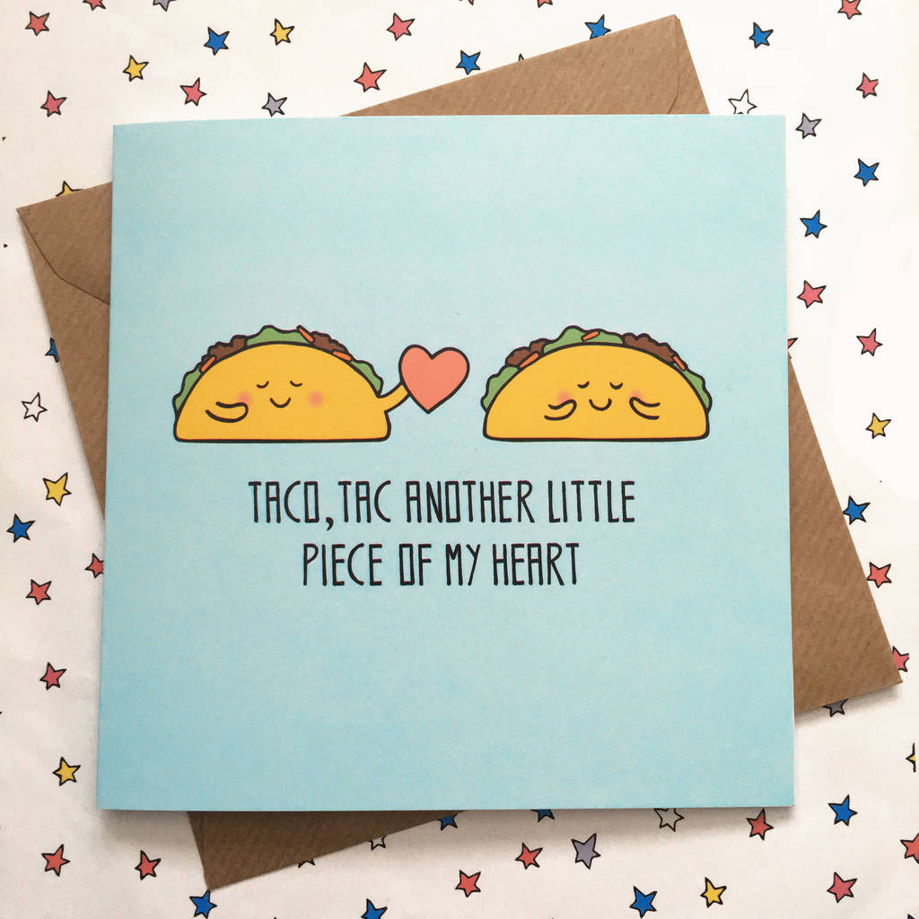 Funny Anniversary Gifts
 Funny Wedding Anniversary Card Taco Lover By Ladykerry