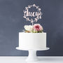 Personalised Floral Name Cake Topper, thumbnail 1 of 7