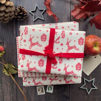 Christmas Scandi Style Paper Fibre Wrapping Paper Set, 3 of 12