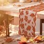 Burnt Orange Lace Leaf Autumn Table Runner, thumbnail 1 of 7