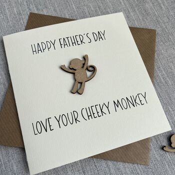Cheeky Monkey Happy Father's Day Card, 2 of 4