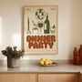 Dinner Party Print | Music Poster | Home Decor | Food | Illustration | Record | Bar | Trendy | Retro | Kitchen Dining Room | Mid Century, thumbnail 1 of 8